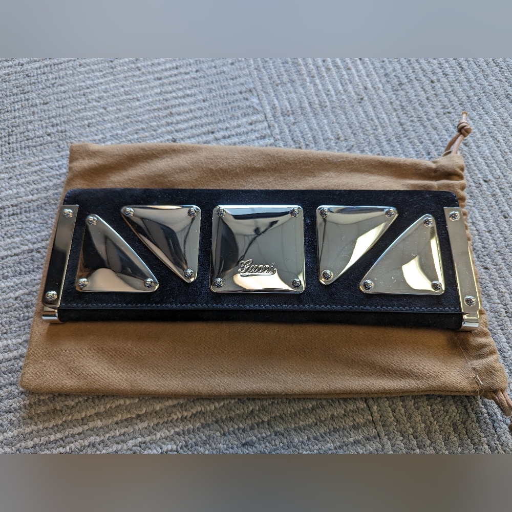 Gucci suede clutch
